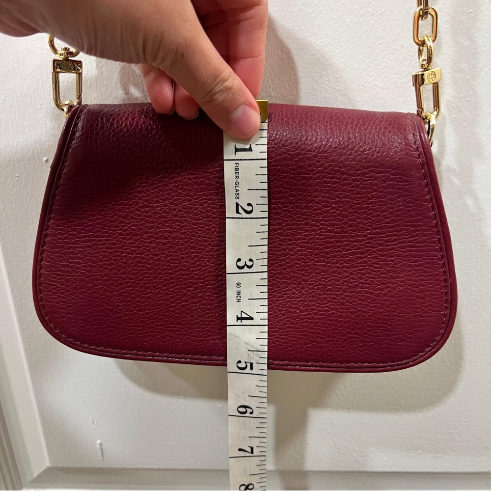 Tory Burch
Tory Burch Burgundy Leather Bitten Clutch Bag - Picture 9 of 9